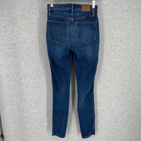 Madewell Womens 10" High Rise Skinny Jeans Size 26 Tall Long Classic Whiskering - Picture 2 of 15